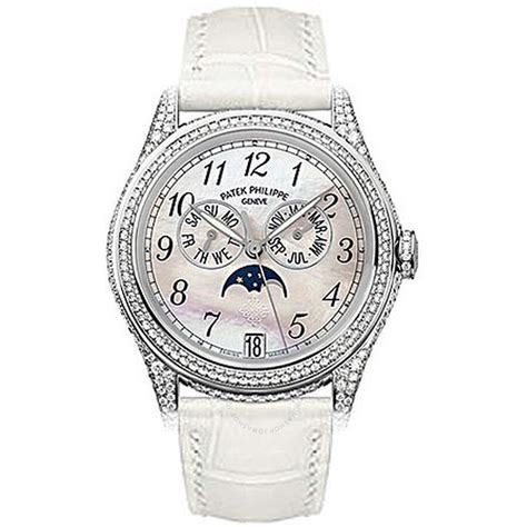 patek philippe complicated 18kt white gold moon phase diamond|PATEK PHILIPPE. A VERY RARE AND ATTRACTIVE 18K .